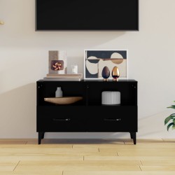 vidaXL Mobile Porta TV Nero 80x36x50 cm in Legno Multistrato