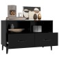 vidaXL Mobile Porta TV Nero 80x36x50 cm in Legno Multistrato vidaXL Mobile Porta TV Nero 80x36x50 cm in Legno Multistrato