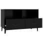 vidaXL Mobile Porta TV Nero 80x36x50 cm in Legno Multistrato vidaXL Mobile Porta TV Nero 80x36x50 cm in Legno Multistrato