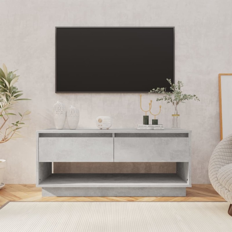 vidaXL Mobile TV Grigio Cemento 102x41x44 cm in Truciolato