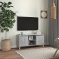 vidaXL Mobile TV con Gambe in Legno Grigio Cemento 103,5x30x50 cm vidaXL Mobile TV con Gambe in Legno Grigio Cemento 103,5x30x50 cm