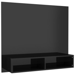 vidaXL Mobile TV a Muro Nero Lucido 102x23,5x90 cm in Truciolato