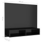 vidaXL Mobile TV a Muro Nero Lucido 102x23,5x90 cm in Truciolato vidaXL Mobile TV a Muro Nero Lucido 102x23,5x90 cm in Truciolato
