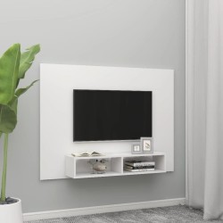 vidaXL Mobile TV a Muro Bianco 135x23,5x90 cm in Truciolato