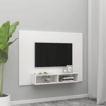 vidaXL Mobile TV a Muro Bianco 135x23,5x90 cm in Truciolato