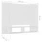 vidaXL Mobile TV a Muro Bianco 120x23,5x90 cm in Truciolato vidaXL Mobile TV a Muro Bianco 120x23,5x90 cm in Truciolato