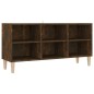 vidaXL Mobile TV con Gambe in Legno Massello Rovere Fumo 103,5x30x50cm vidaXL Mobile TV con Gambe in Legno Massello Rovere Fumo 103,5x30x50cm