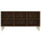 vidaXL Mobile TV con Gambe in Legno Massello Rovere Fumo 103,5x30x50cm vidaXL Mobile TV con Gambe in Legno Massello Rovere Fumo 103,5x30x50cm