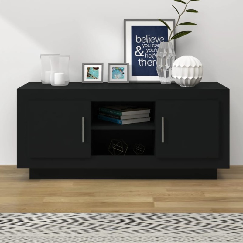 vidaXL Mobile Porta TV Nero 102x35x45 cm in Legno Multistrato vidaXL Mobile Porta TV Nero 102x35x45 cm in Legno Multistrato