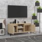 vidaXL Mobile TV con Gambe in Metallo Rovere Sonoma 103,5x35x50 cm