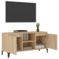 vidaXL Mobile TV con Gambe in Metallo Rovere Sonoma 103,5x35x50 cm