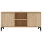 vidaXL Mobile TV con Gambe in Metallo Rovere Sonoma 103,5x35x50 cm