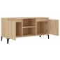vidaXL Mobile TV con Gambe in Metallo Rovere Sonoma 103,5x35x50 cm