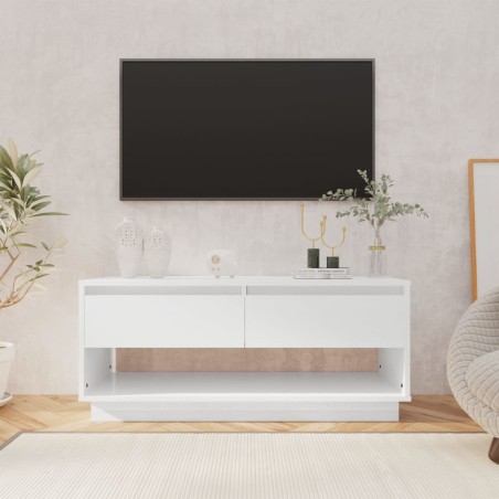 vidaXL Mobile TV Bianco Lucido 102x41x44 cm in Truciolato