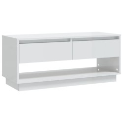vidaXL Mobile TV Bianco Lucido 102x41x44 cm in Truciolato