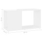 vidaXL Mobile TV Bianco Lucido 60x24x32 cm in Truciolato vidaXL Mobile TV Bianco Lucido 60x24x32 cm in Truciolato
