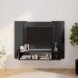vidaXL Mobile Porta TV a Muro Grigio Lucido 120x23,5x90cm Truciolato vidaXL Mobile Porta TV a Muro Grigio Lucido 120x23,5x90cm Truciolato