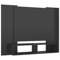 vidaXL Mobile Porta TV a Muro Grigio Lucido 120x23,5x90cm Truciolato