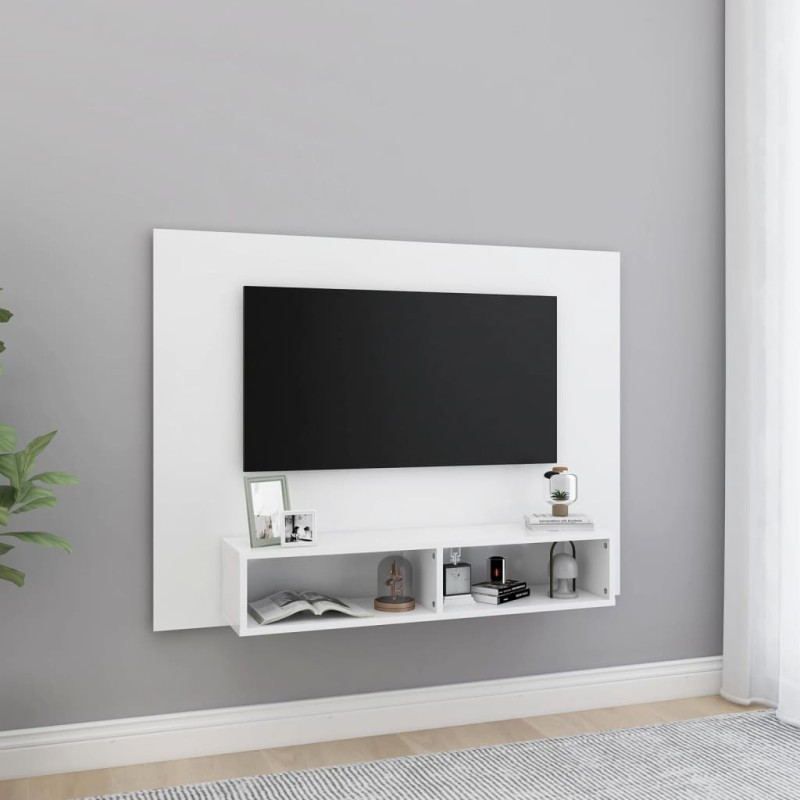 vidaXL Mobile TV a Muro Bianco 120x23,5x90 cm in Truciolato vidaXL Mobile TV a Muro Bianco 120x23,5x90 cm in Truciolato