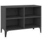 vidaXL Mobile TV con Gambe in Metallo Grigio 69,5x30x50 cm vidaXL Mobile TV con Gambe in Metallo Grigio 69,5x30x50 cm