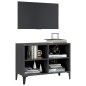 vidaXL Mobile TV con Gambe in Metallo Grigio 69,5x30x50 cm vidaXL Mobile TV con Gambe in Metallo Grigio 69,5x30x50 cm