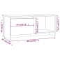 vidaXL Mobile Porta TV Rovere Fumo 90x35x40 cm in Truciolato vidaXL Mobile Porta TV Rovere Fumo 90x35x40 cm in Truciolato