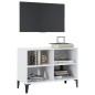 vidaXL Mobile TV con Gambe in Metallo Bianco 69,5x30x50 cm vidaXL Mobile TV con Gambe in Metallo Bianco 69,5x30x50 cm