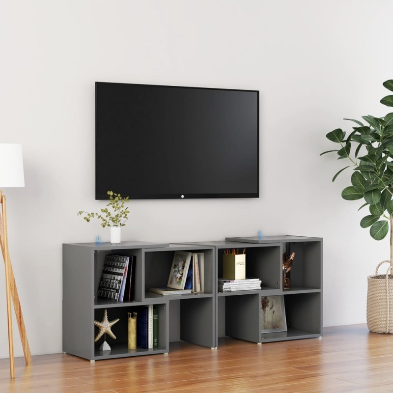 vidaXL Mobile TV Grigio 104x30x52 cm in Truciolato vidaXL Mobile TV Grigio 104x30x52 cm in Truciolato