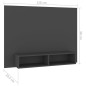 vidaXL Mobile Porta TV a Muro Grigio 120x23,5x90cm in Truciolato vidaXL Mobile Porta TV a Muro Grigio 120x23,5x90cm in Truciolato