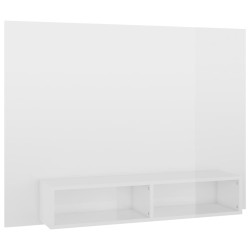 vidaXL Mobile Porta TV a Muro Bianco Lucido 120x23,5x90cm Truciolato
