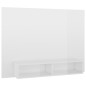 vidaXL Mobile Porta TV a Muro Bianco Lucido 120x23,5x90cm Truciolato vidaXL Mobile Porta TV a Muro Bianco Lucido 120x23,5x90cm Truciolato