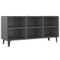 vidaXL Mobile TV con Gambe in Metallo Grigio Lucido 103,5x30x50 cm vidaXL Mobile TV con Gambe in Metallo Grigio Lucido 103,5x30x50 cm