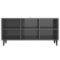vidaXL Mobile TV con Gambe in Metallo Grigio Lucido 103,5x30x50 cm vidaXL Mobile TV con Gambe in Metallo Grigio Lucido 103,5x30x50 cm