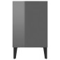 vidaXL Mobile TV con Gambe in Metallo Grigio Lucido 103,5x30x50 cm vidaXL Mobile TV con Gambe in Metallo Grigio Lucido 103,5x30x50 cm