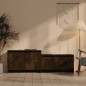 vidaXL Mobile TV Rovere Fumo 146,5x35x50 cm in Truciolato vidaXL Mobile TV Rovere Fumo 146,5x35x50 cm in Truciolato