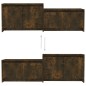 vidaXL Mobile TV Rovere Fumo 146,5x35x50 cm in Truciolato vidaXL Mobile TV Rovere Fumo 146,5x35x50 cm in Truciolato