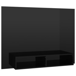 vidaXL Mobile Porta TV a Muro Nero Lucido 120x23,5x90cm Truciolato