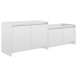 vidaXL Mobile TV Bianco Lucido 146,5x35x50 cm in Truciolato vidaXL Mobile TV Bianco Lucido 146,5x35x50 cm in Truciolato