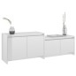 vidaXL Mobile TV Bianco Lucido 146,5x35x50 cm in Truciolato vidaXL Mobile TV Bianco Lucido 146,5x35x50 cm in Truciolato