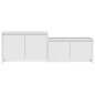 vidaXL Mobile TV Bianco Lucido 146,5x35x50 cm in Truciolato vidaXL Mobile TV Bianco Lucido 146,5x35x50 cm in Truciolato
