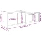 vidaXL Mobile TV Bianco Lucido 146,5x35x50 cm in Truciolato vidaXL Mobile TV Bianco Lucido 146,5x35x50 cm in Truciolato