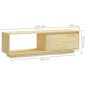 vidaXL Mobile Porta TV 110x30x33,5 cm in Legno Massello di Pino vidaXL Mobile Porta TV 110x30x33,5 cm in Legno Massello di Pino
