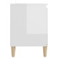 vidaXL Mobile TV con Gambe Legno Massello Bianco Lucido 103,5x35x50 cm vidaXL Mobile TV con Gambe Legno Massello Bianco Lucido 103,5x35x50 cm