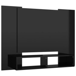 vidaXL Mobile Porta TV a Muro Nero Lucido 120x23,5x90cm Truciolato