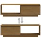 vidaXL Mobile Porta TV Marrone Miele 110x30x33,5 cm in Legno di Pino vidaXL Mobile Porta TV Marrone Miele 110x30x33,5 cm in Legno di Pino