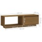vidaXL Mobile Porta TV Marrone Miele 110x30x33,5 cm in Legno di Pino vidaXL Mobile Porta TV Marrone Miele 110x30x33,5 cm in Legno di Pino