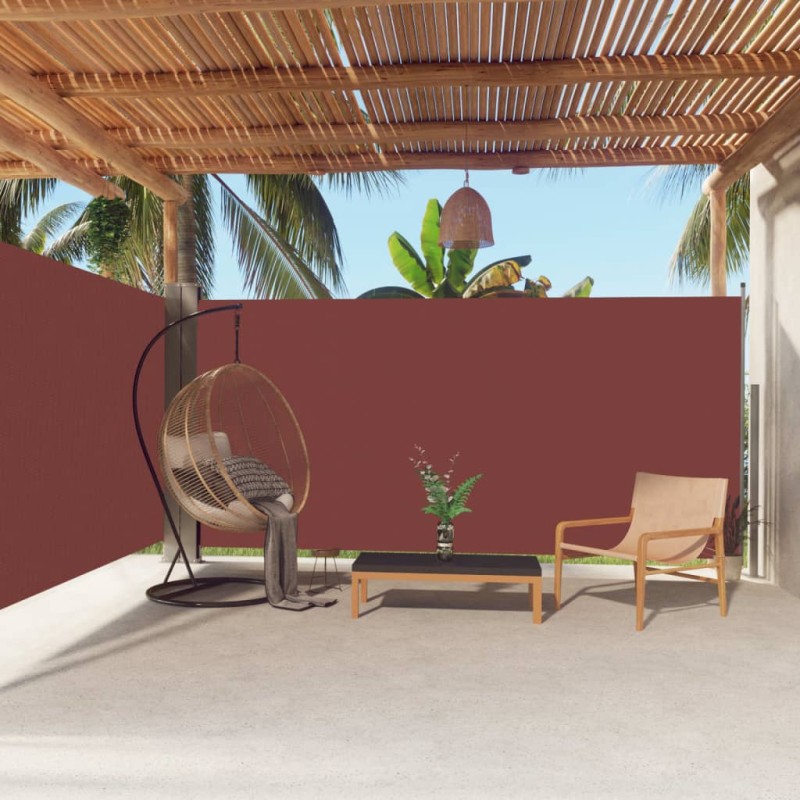 Tenda da Sole Laterale Retrattile Marrone 180x600 cm Tenda da Sole Laterale Retrattile Marrone 180x600 cm