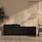 vidaXL Mobile TV Nera 146,5x35x50 cm in Truciolato vidaXL Mobile TV Nera 146,5x35x50 cm in Truciolato