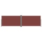 Tenda da Sole Laterale Retrattile Marrone 180x600 cm Tenda da Sole Laterale Retrattile Marrone 180x600 cm