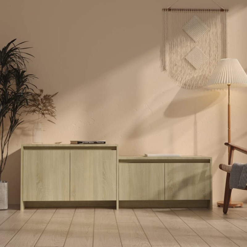 vidaXL Mobile TV Rovere Sonoma 146,5x35x50 cm in Truciolato vidaXL Mobile TV Rovere Sonoma 146,5x35x50 cm in Truciolato